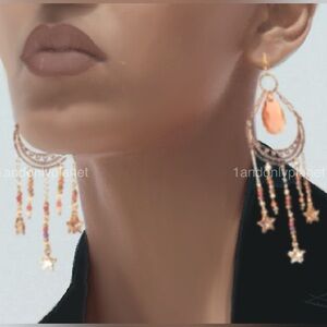 🌹HP🌹NEW Chic Statement Celestial Earrings Moon Stars Radiant Neutral